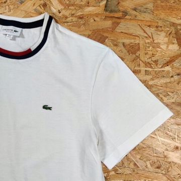 Koszulka T-shirt LACOSTE Biała Męska Regular XL