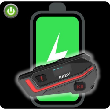 МОТОЦИКЛОВЫЙ ИНТЕРКОМ -КАДИ К3 -СВЕТОДИОДНАЯ ПАНЕЛЬ- РАДИО -1200М-6-МОТО-ПОЛЬСКИЙ ЛЕКТОР