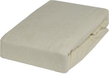 PRZEŚCIERADŁO FROTTE Z GUMĄ 160X200 GRUBE EKRI
