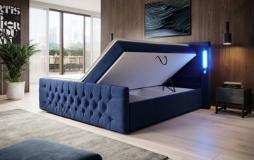 КОНТИНЕНТАЛЬНАЯ КРОВАТЬ 160/200 - USB, LED, ЧЕСТЕРЧИЛД