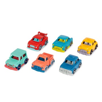 Zestaw 6 małych autek – 6 MINI RIDERS B.Toys