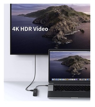 Концентратор USB-C Thunderbolt 3 4 HDMI 4K 60 Гц USB LAN Dell HP Lenovo Asus MacBook
