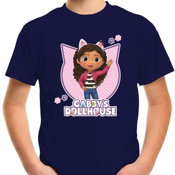 T-SHIRT KOSZULKA DLA DZIECKA KOCI DOMEK GABI 104 SUPER JAKOŚĆ