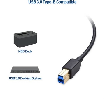 Kabel LogiLink USB-C do USB-B 1m czarny