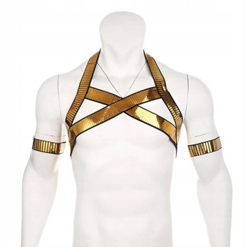 BDSM102 ELASTYCZNY HARNESS na klatkę i uda opaski