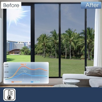 FOLIA OKIENNA SAMOPRZYLEPNA, OCHRONA PRZED PROMIENIOWANIEM UV 500X80CM