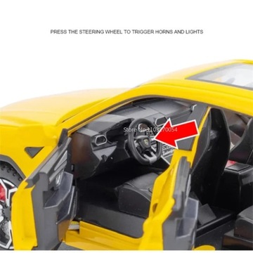 1/24 Lambo URUS Bison SUV, спортивные игрушки из сплава, модель автомобиля, литье под давлением, металл