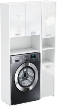 SZAFKA NAD PRALKĘ BIAŁA POŁYSK | SZAFKA ŁAZIENKOWA SŁUPEK MEBLE ŁAZIENKOWE