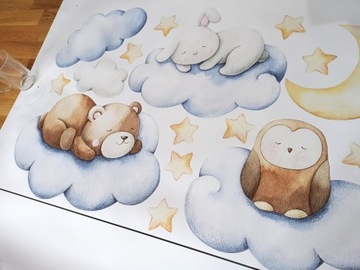 НАКЛЕЙКИ НА СТЕНУ ДЛЯ ДЕТЕЙ, ЖИВОТНЫХ, ОБЛАКА