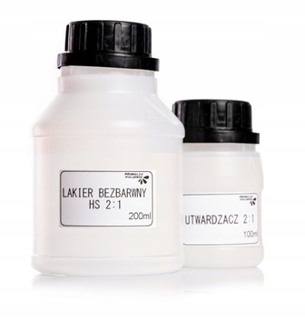 Lakier Bezbarwny Klar z Utwardzaczem Do Lakierów Zaprawek Farb 300ml