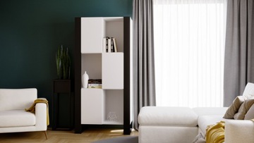 Szafka szafa witryna komoda KARO loft retro biała