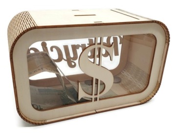 Деревянная ретро-копилка с ИМЕНЕМ, подарком, сувениром, причастием к крещению.