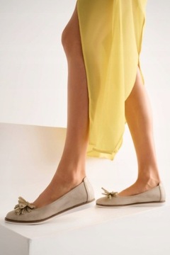 SERGIO LEONE BL614 БЕЖЕВЫЕ БАЛЕТКИ