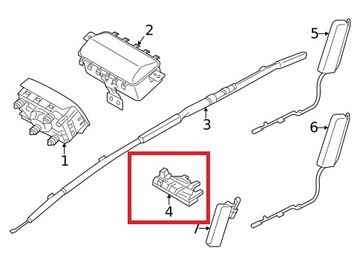 AIRBAG ULOŽENÍ KOLENO GENESIS GV80 2021+ USA