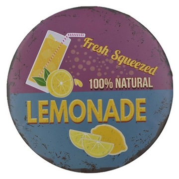 Retro metalowa tabliczka blaszana „Lemoniada” Sklep Tablica na wiejskim dom