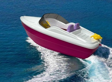 Кукла Allyle с лодкой для собак на моторной лодке для воды для бассейна