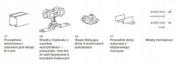 S120 Система для раздвижных дверей до 120 кг. 300 см