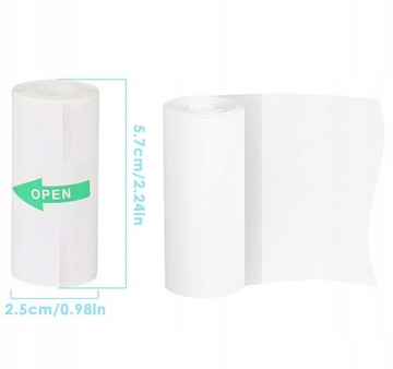 10 КАРТРИДЖЕЙ С ТЕРМОЧУВСТВИТЕЛЬНОЙ САМОКЛЕЯЩЕЙСЯ БУМАГОЙ ДЛЯ ПРИНТЕРА DRUKUS