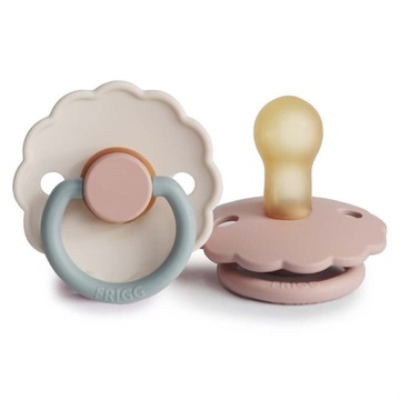 Smoczki FRIGG Daisy 2 szt. Kauczuk 6m+ Blush / Cotton Candy