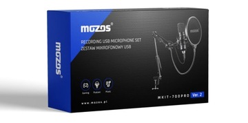 MOZOS MKIT-700PRO v2 USB конденсаторный микрофон полный НАБОР ДЛЯ ГЕЙМЕРОВ