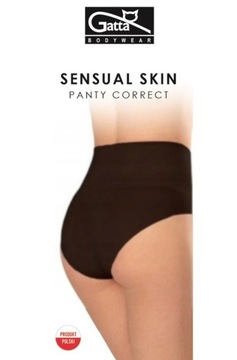 Figi Gatta Sensual Skin korygujące bezszwowe CZARNE -S