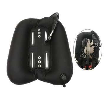 Zbiornik do nurkowania z rurką Donut Wing Tank 45 funtów Trwałość Akcesoria Dobry Czarny