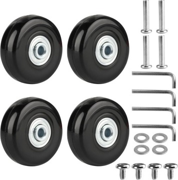 ZESTAW KÓŁEK DO WALIZKI CZĘŚCI NAPRAWCZE BAGAŻY WALIZEK TOREB 4 SZT 50*18mm