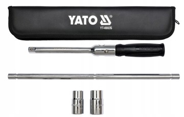 YATO KLUCZ DO KÓŁ SAMOCHODOWYCH SKŁADANY Z 4 NASADKAMI W ETUI YT-08035
