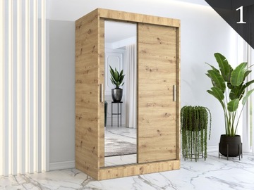 Szafa przesuwna garderoba 120 cm artisan lustro