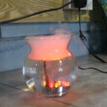 Создатель тумана для аквариума 12 светодиодных светильников Устройство для создания тумана для пруда Машина для создания тумана