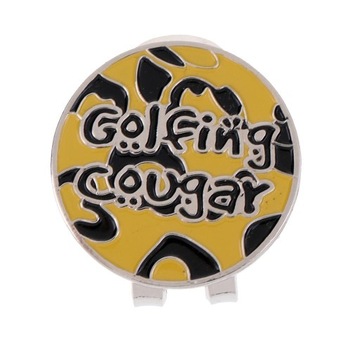 Маркер мяча для гольфа из сплава с леопардом картин зажима шляпы для гольфа различными