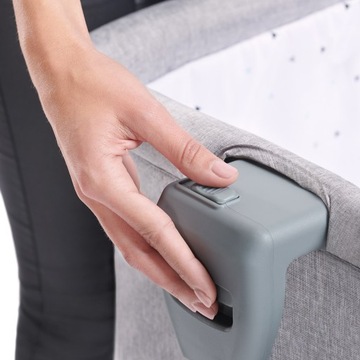 KINDERKRAFT NESTE UP GREY LIGHT MELANGE приставная кровать