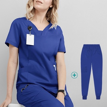 DAMSKI Mundurek medyczny cygaretki bluza kolor, M
