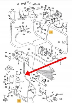 PŘÍVOD KLIMATIZACE VW T4 MULTIVAN 2.5 TDI