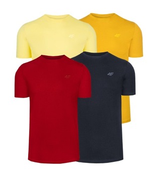 4F T-SHIRT KOSZULKA MĘSKA ZESTAW 4 SZT.