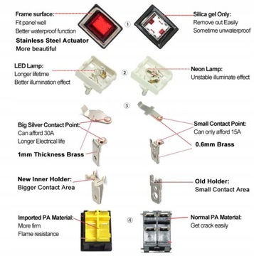 Водонепроницаемый кулисный переключатель 30А 250В для тяжелого режима работы Dpst