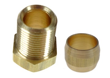 Docisk wewnętrzny Fi 8 + Baryłka miedzi 8mm Kpl