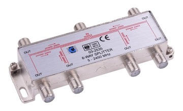 Rozdzielacz Splitter Antena DVB-T SAT 6 TV DC Pass