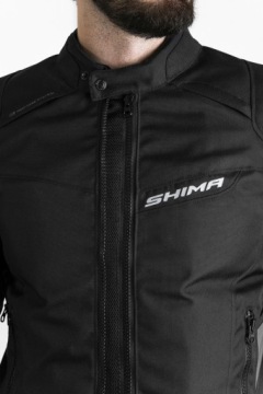 Мотоциклетная куртка SHIMA RUSH 2.0 BLACK текстильная непромокаемая БЕСПЛАТНО
