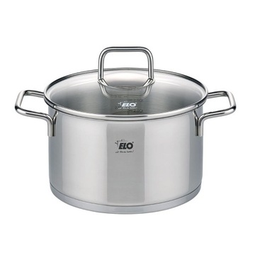 SREBRNY GARNEK TRADYCYJNY Z POKRYWKĄ STAL NIERDZEWNA 24CM/5,8L ELO