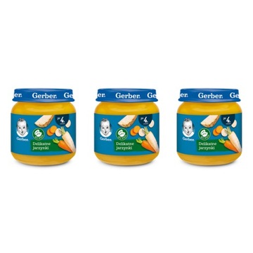 GERBER Delikatne jarzynki 125g x 3 sztuk