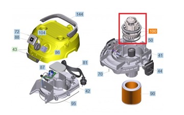 ОРИГИНАЛЬНЫЙ ДВИГАТЕЛЬ ТУРБИННЫЙ В КОМПЛЕКТЕ Karcher WD 3 - 4.624-431.3