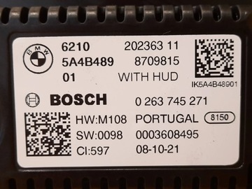 BMW 5 G30 G31 G26 PŘÍSTROJOVÁ DESKA BUDÍKY 5A4B489
