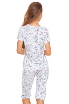ЖЕНСКАЯ ПИЖАМА ИЗ ВИСКОЗЫ, ИЗ ДВУХ КОРОТКИХ РУКАВОВ, БРЮКИ 3/4 MORAJ XL