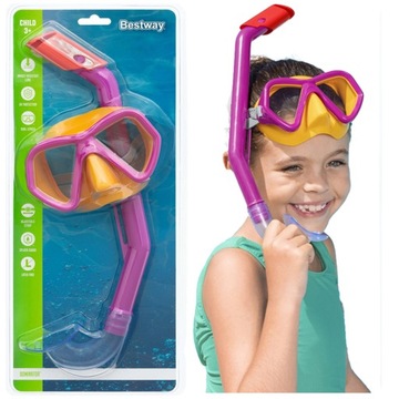 Zestaw Do NURKOWANIA dla dzieci 3-6 lat Bestway 24023 Maska Rurka UV
