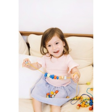 ДЕРЕВЯННЫЕ БУСИНЫ ДЛЯ НАЗВАНИЯ, 96 ЭЛЕМЕНТОВ