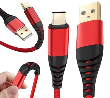 KABEL WZMACNIANY TYP-C SZYBKIE ŁADOWANIE QUICK 1M