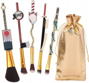 5 Sztuk Demon Slayer Anime Makeup Szczotki