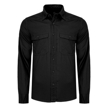 Košeľa s dlhým rukávom BRANDIT Flannel Shirt Black XXL