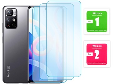 3x SZKŁO HARTOWANE OCHRONNE PŁASKIE OCHRONA EKRANU do REDMI NOTE 11 11S
